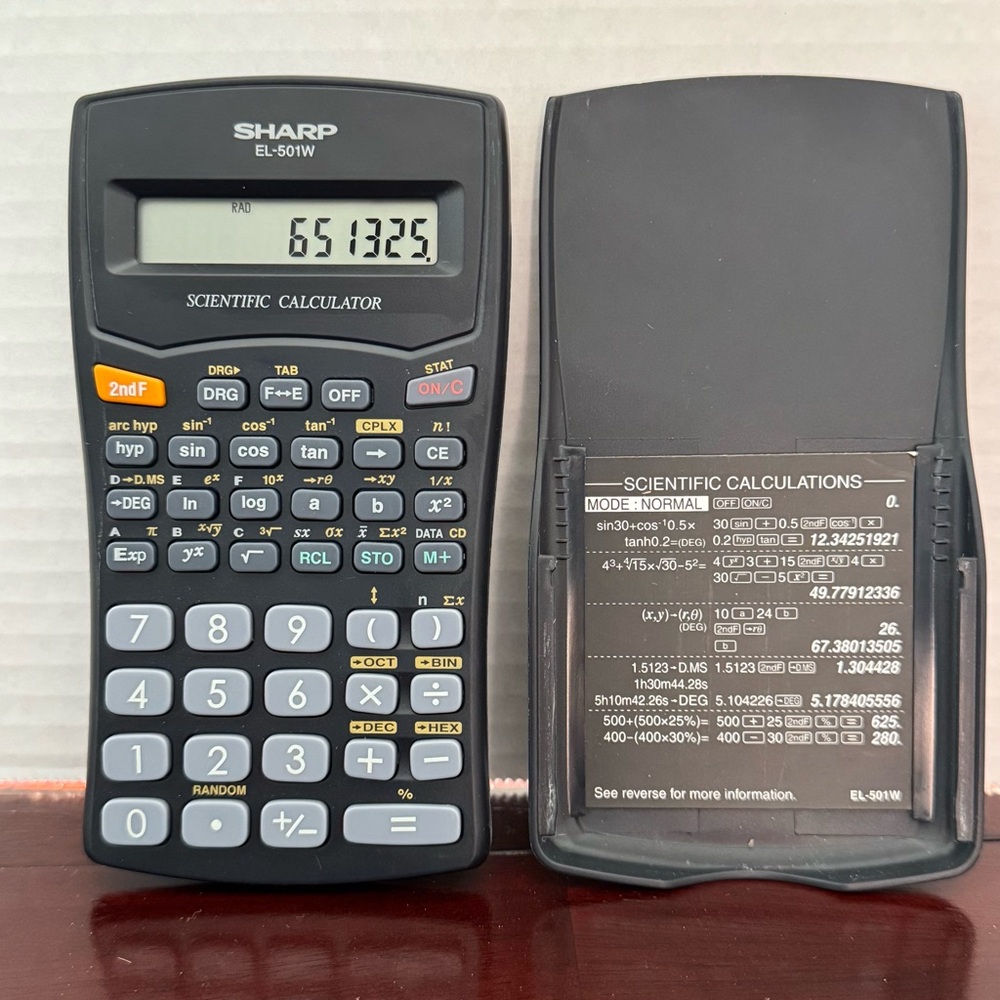 Sharp EL-501W Scientific Calculator - Black